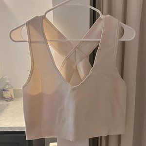 Size Large Express White Crop-top